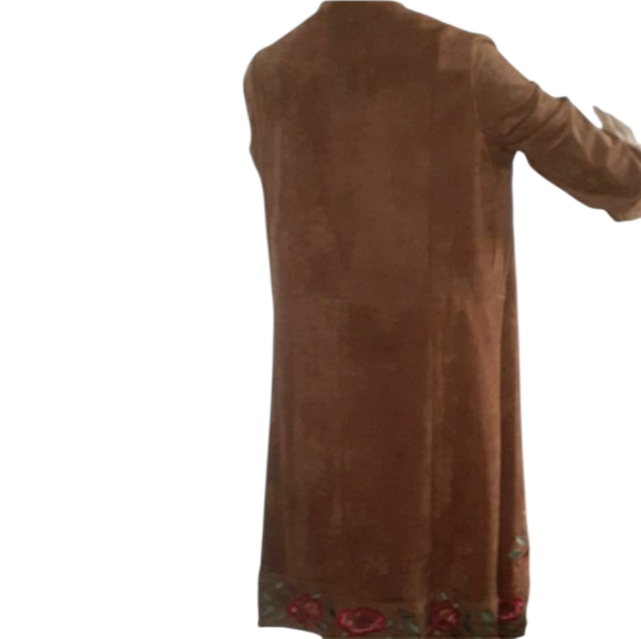 CURATION'S women's Bohemian Faux Suede Duster Topper size M - Picture 4 of 6